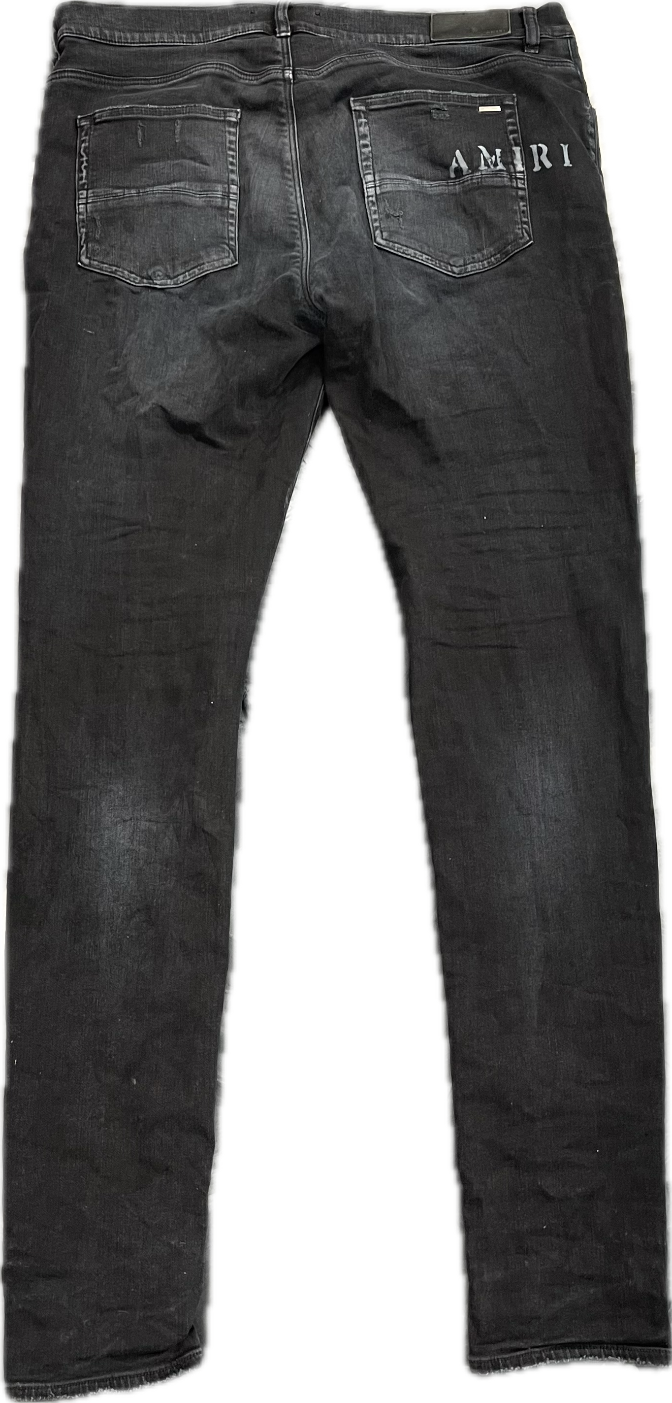 Amiri Hibiscus Stencil Jean 'Black'