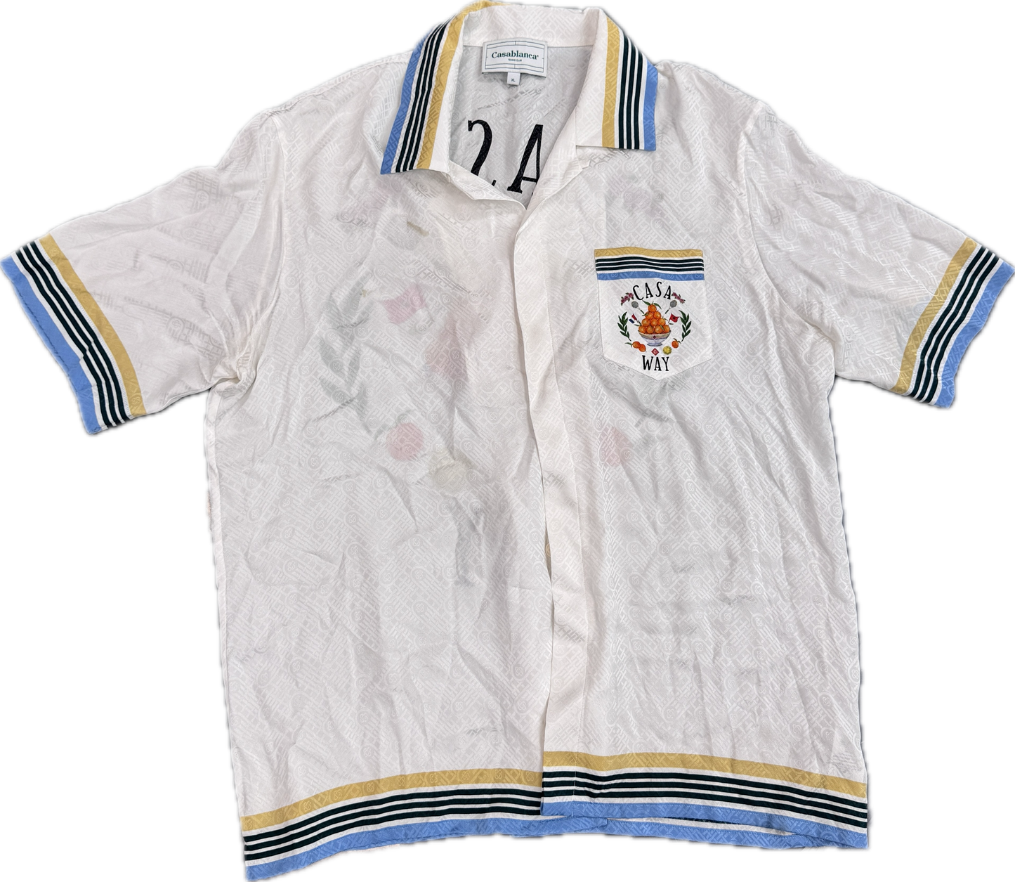 Casa Blanca Oranges Button Up White