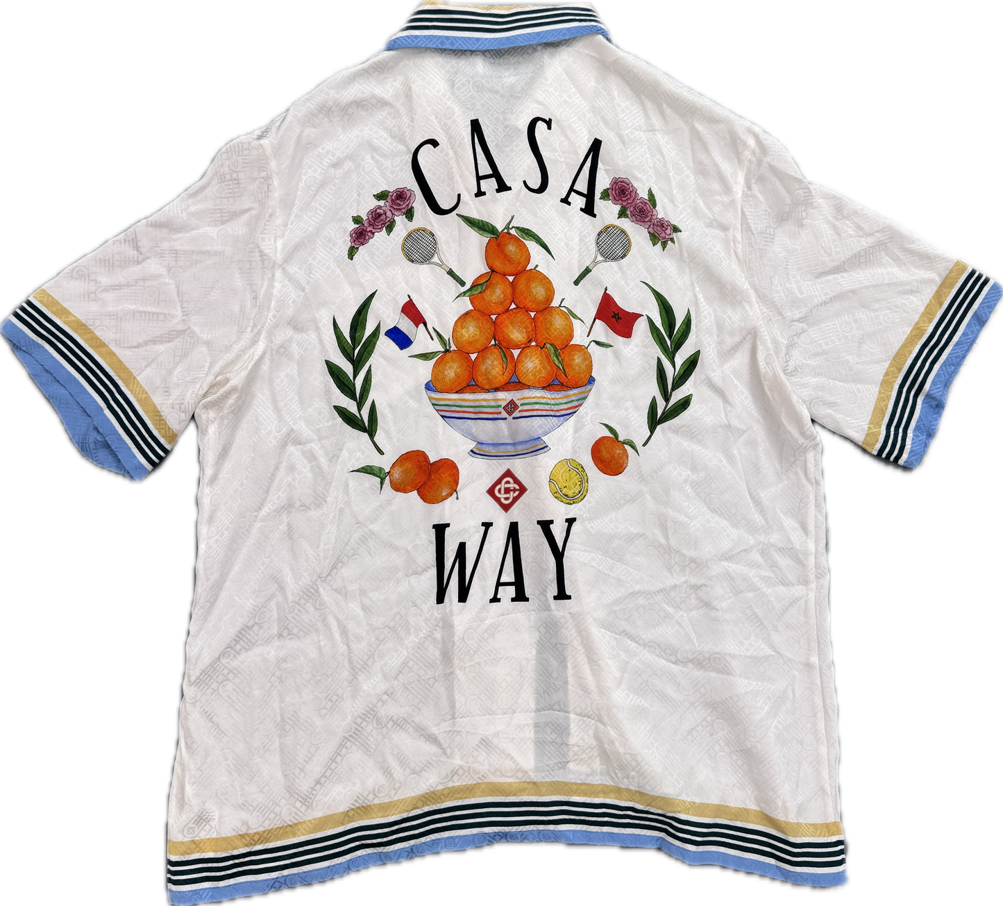 Casa Blanca Oranges Button Up White