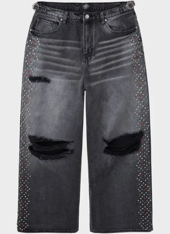 HMDD H-Star Baggy CRYSTAL Denim