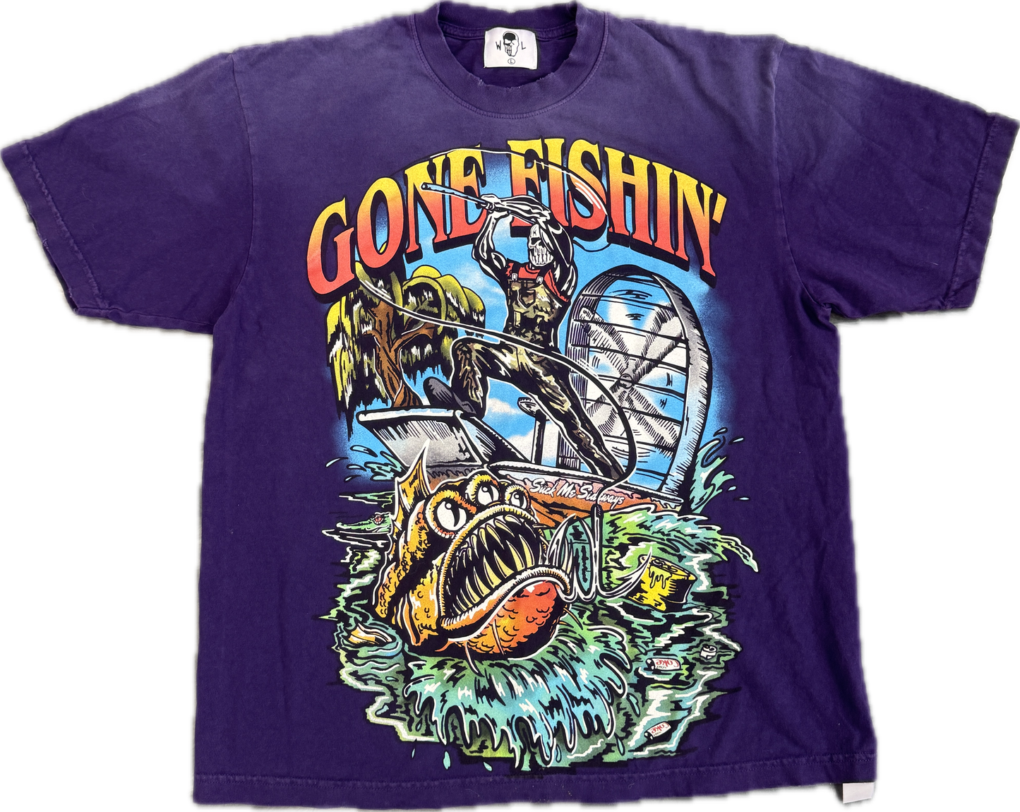 Warren Lotas Gone Fishing Tee Purple
