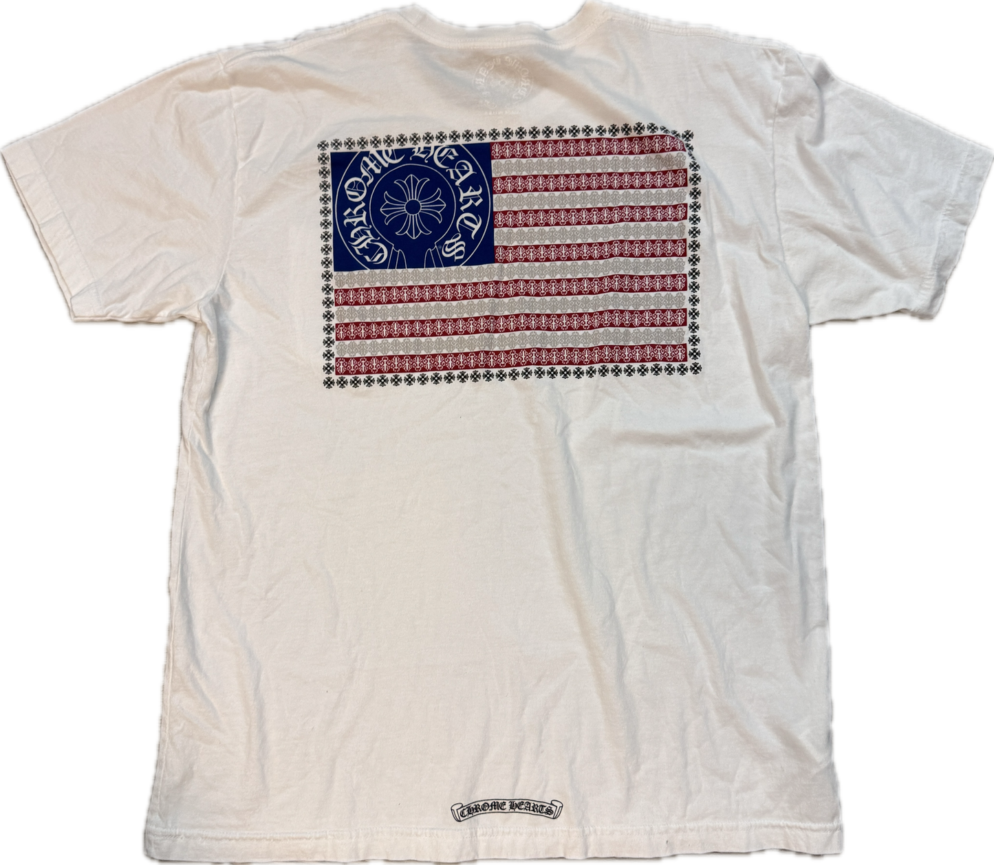 Chrome Hearts Vine Dagger Flag Tee White