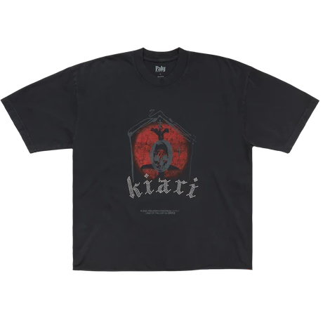 Paly Hollywood Kiari Crystal Skull Tee Vintage Black