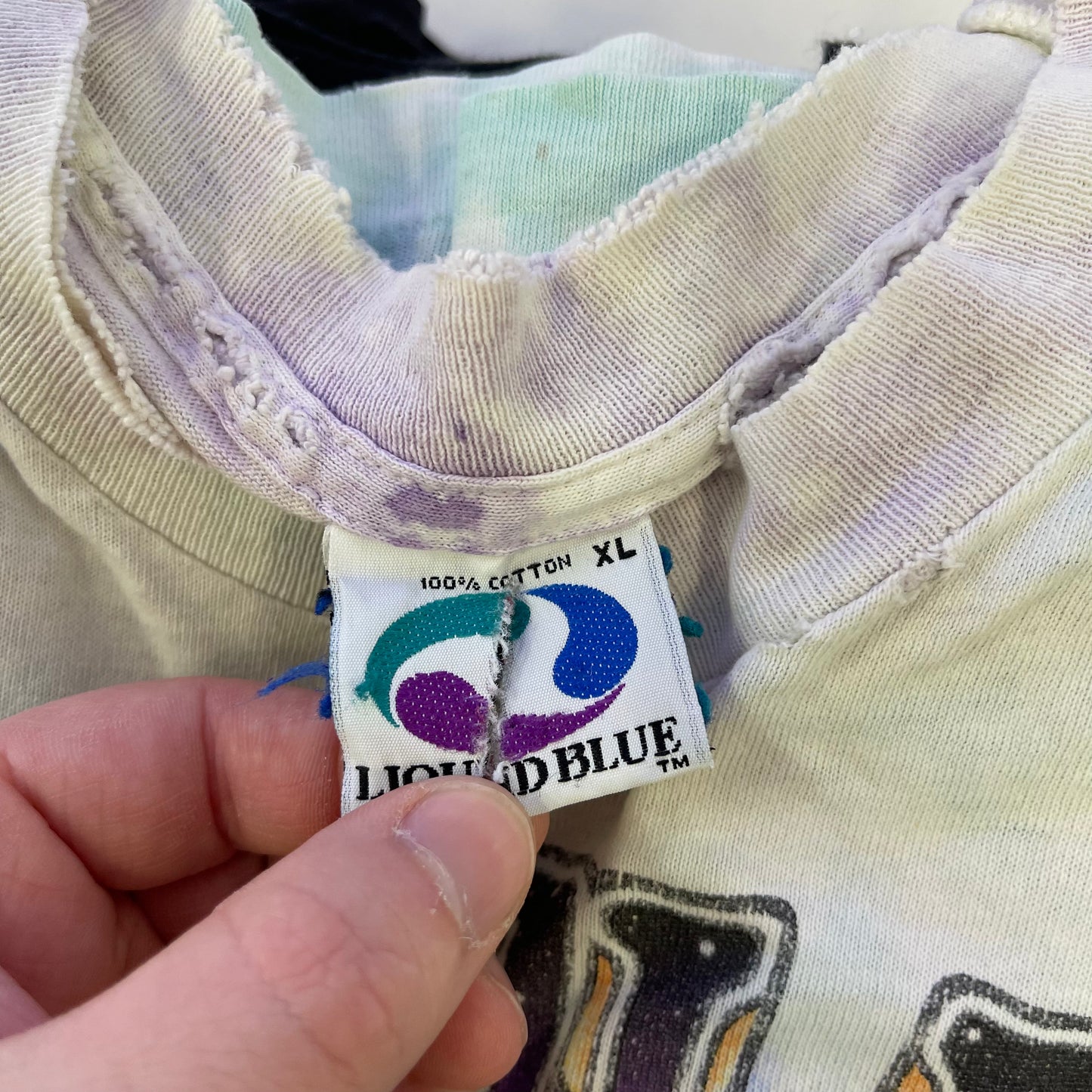 Vintage Grateful Dead Boat Distressed Tie Dye Tee