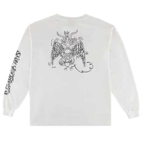 Saint Michael Divine Intervention White Long-sleeve Tee