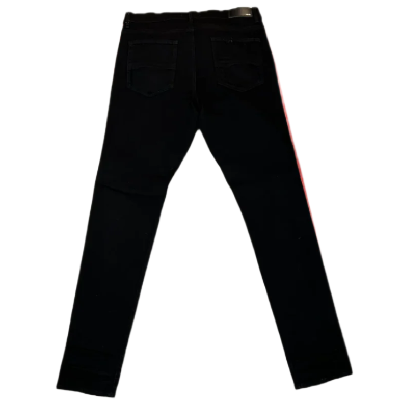 Amiri Red/Black Striped Jeans