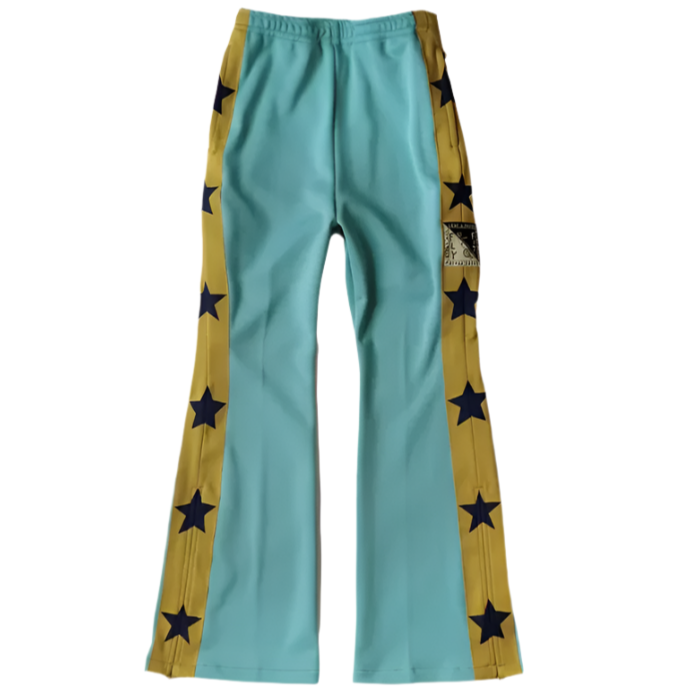 KAPITAL Stuntman Track Pant Blue/Gold