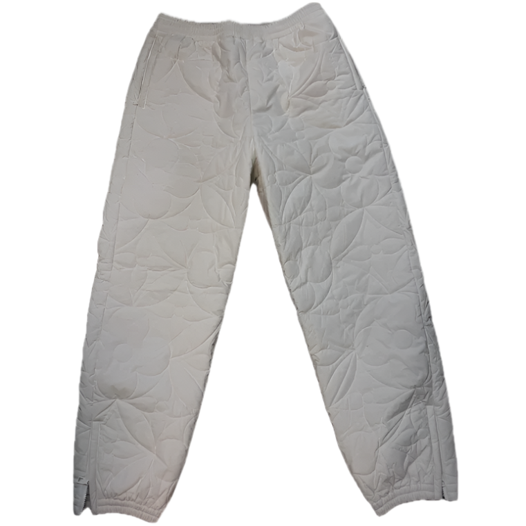 Louis Vuitton Quilted Monogram White Puffer Pants