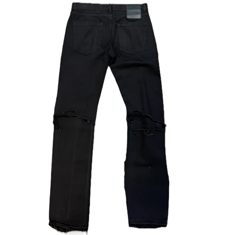 RAF Simons Destroyed Double Layer Denim