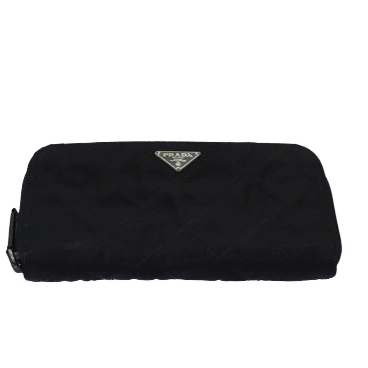 Prada Velvet Diamond Stitch Wallet Black