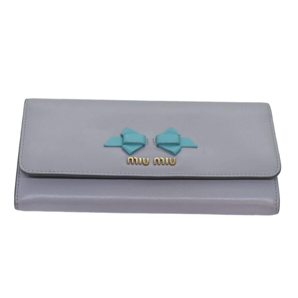 Miu Miu Full Size Wallet Grey/Blue