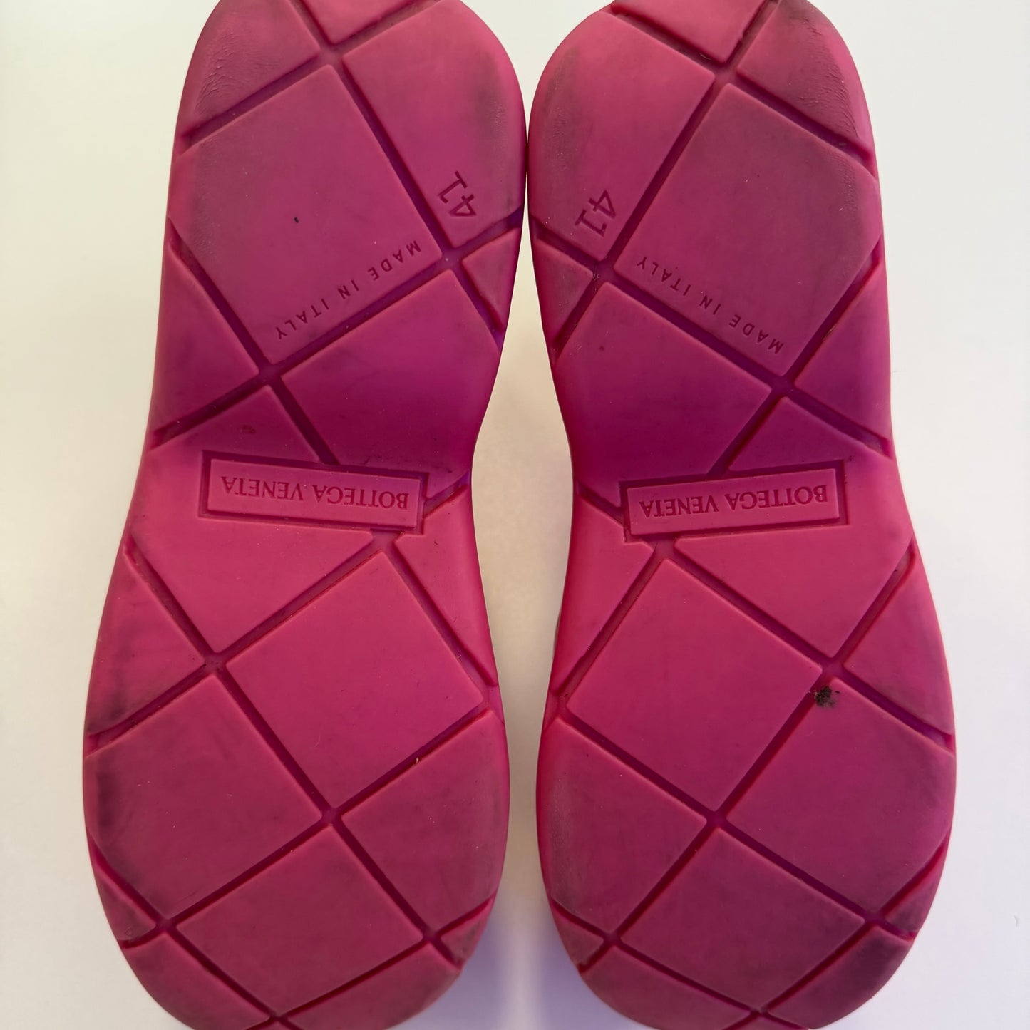 BOTTEGA VENETA Pink Puddle Boots (USED) (NO BOX)