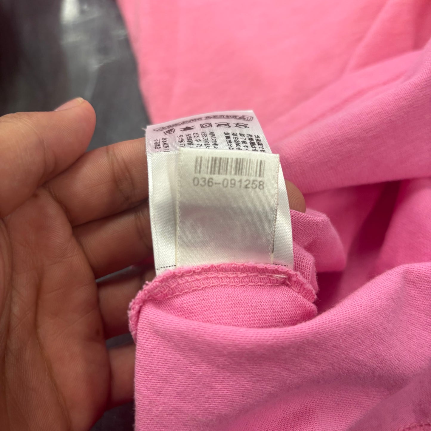 Chrome Hearts Scroll Logo Pocket Tee 'Pink/Blue'