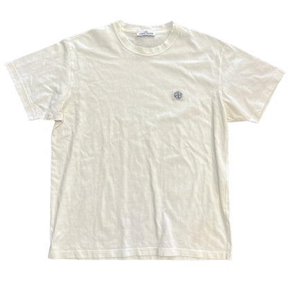 Stone Island Logo Patch White Tee