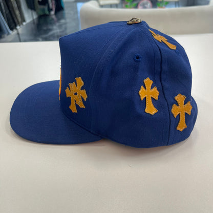 Chrome Hearts Blue/Yellow Cross Patch Baseball Hat