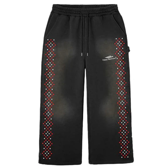 HMDD Black Washed Crystal Sweatpants