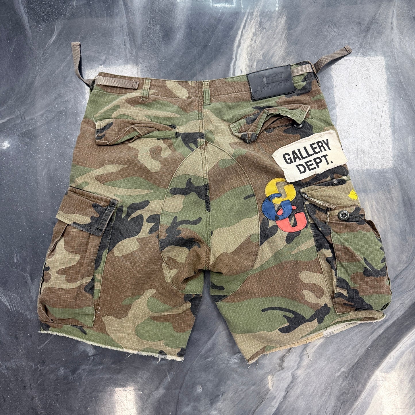 Gallery Dept. Camo Multi Color Patch Shorts