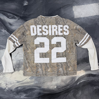 Bottega Desires War Long Sleeve T-Shirt Camo/White