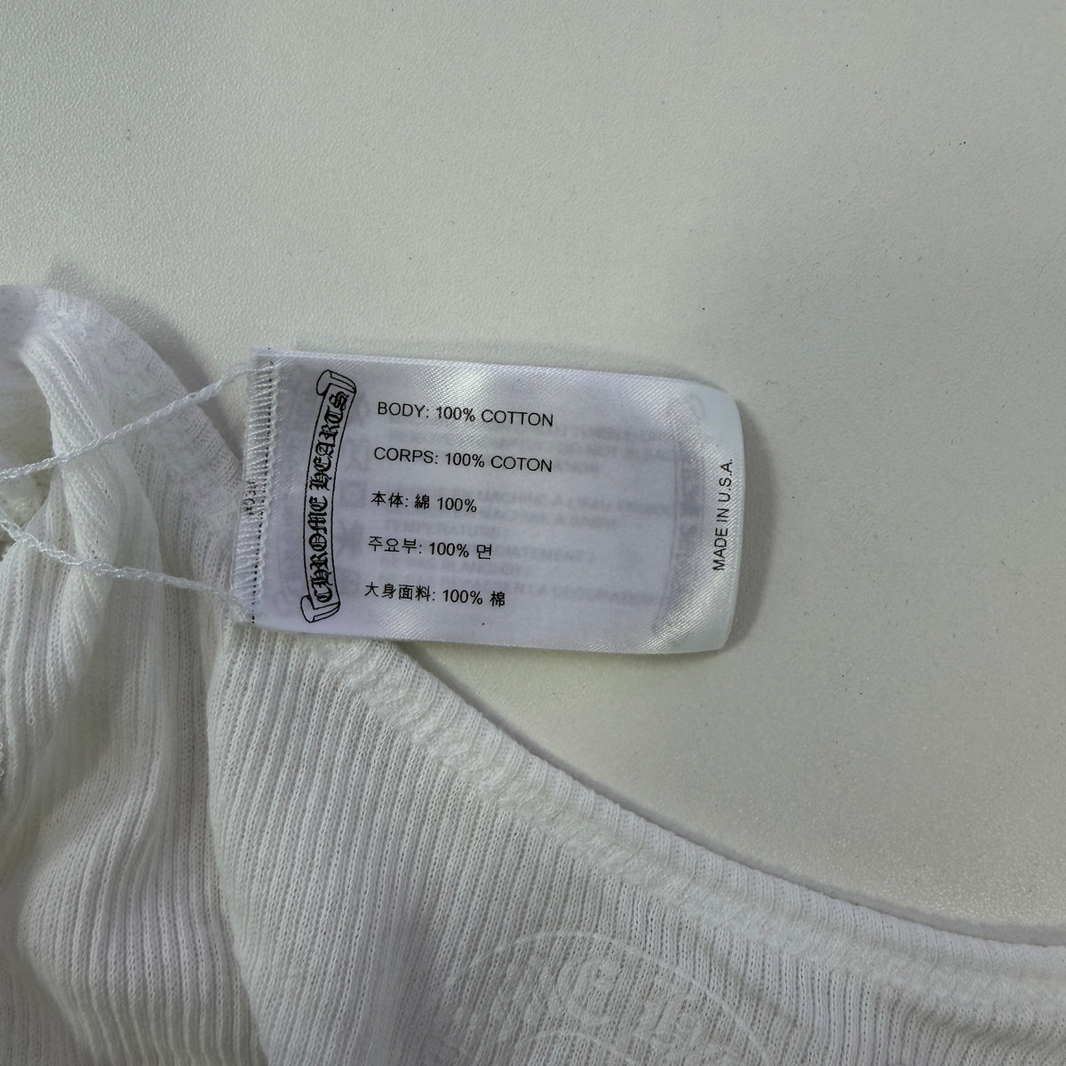 Chrome Hearts Richard Stark Middle
Finger Tank White