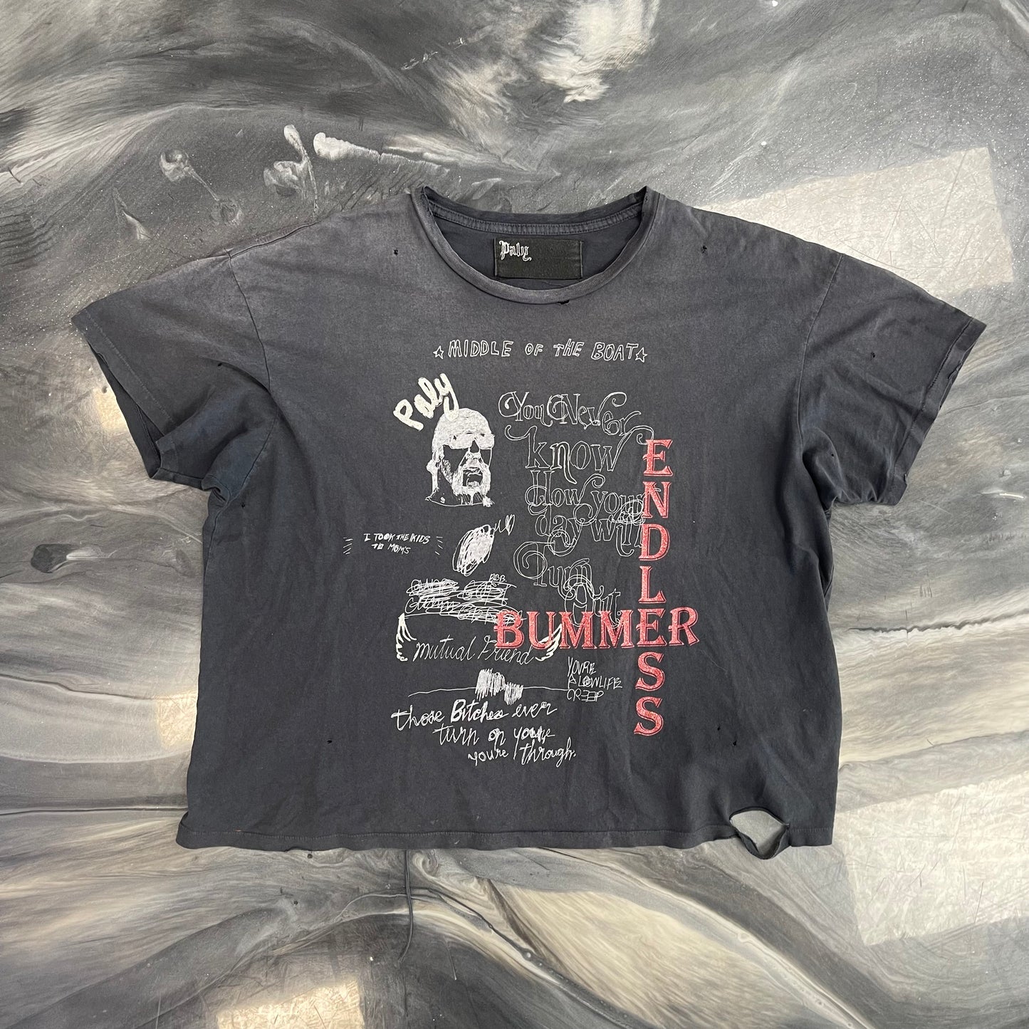 Paly Hollywood Endless Bummer Tee Vintage Washed Black