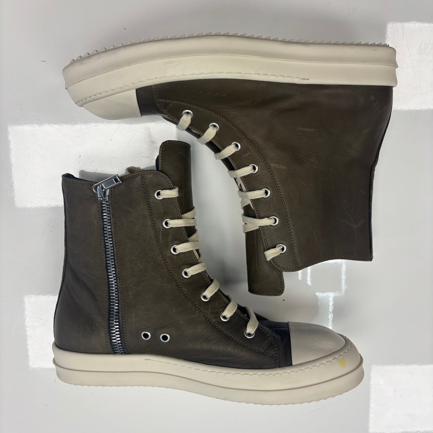 Rick Owens Ramone High Leather Brown (USED)