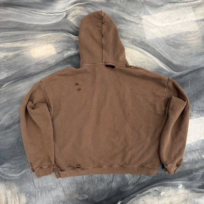 Paly Hollywood Yarn Logo Hoodie Brown