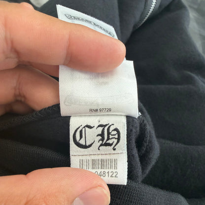 Chrome Hearts Vertical Logo Zip Up Hoodie
Black/White