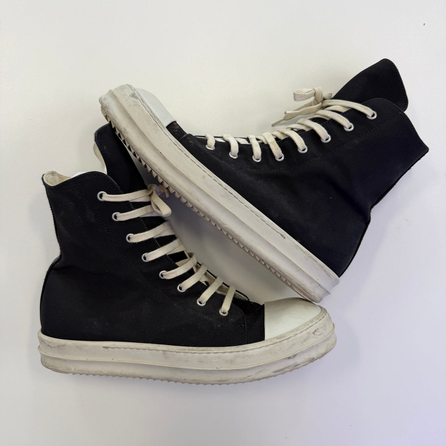 Rick Owens DRKSHDW Canvas Ramone High Top Sneaker (Used)(No Box)