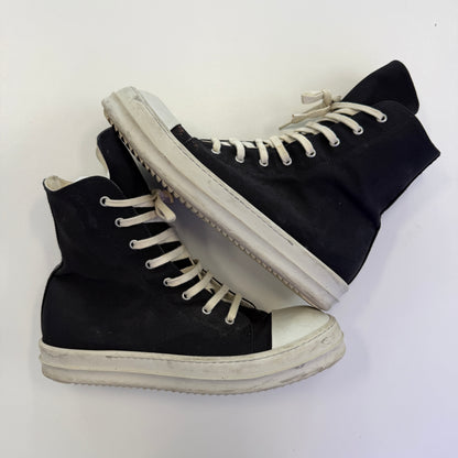 Rick Owens DRKSHDW Canvas Ramone High Top Sneaker (Used)(No Box)