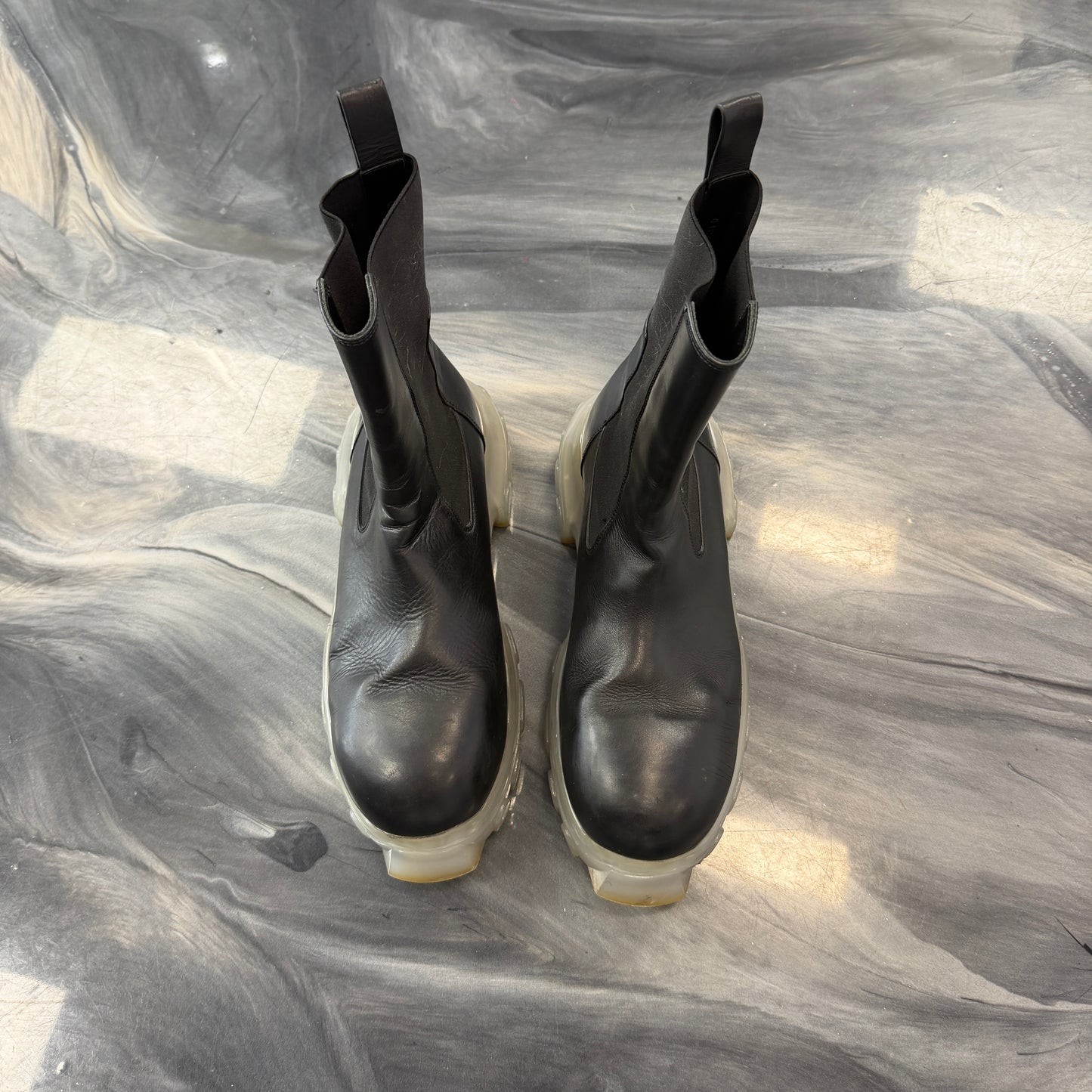 Rick Owens Beatle Bozo Tractor Black Clear (Used)(No Box)