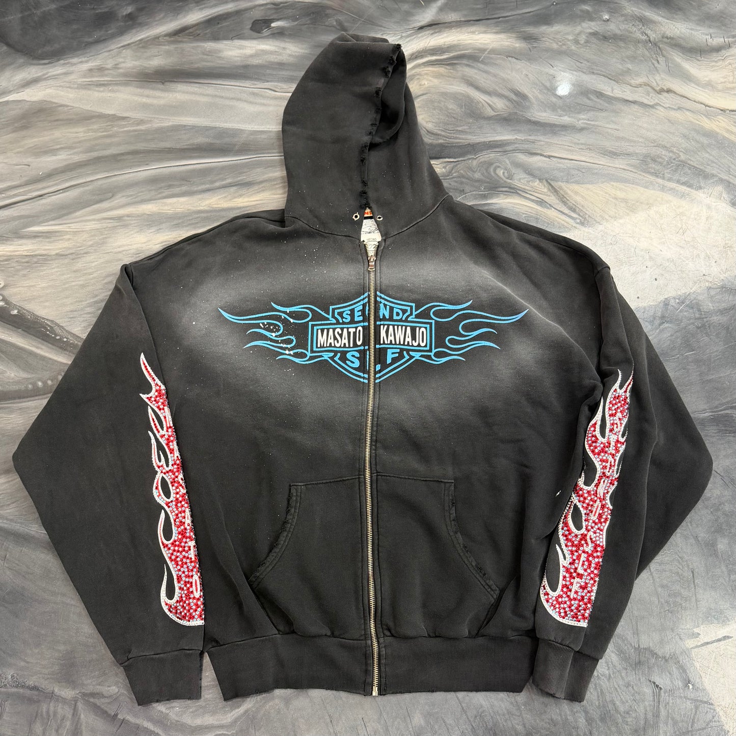 Secnd slf x Masato Masato Kawajo Firestorm Vintage Hoodie