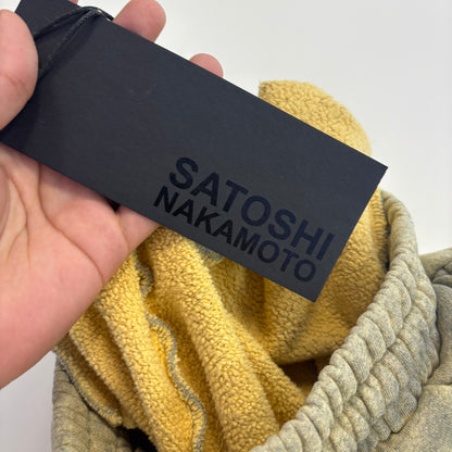 Satoshi Nakamoto Distressed Patchwork  Moto Shorts