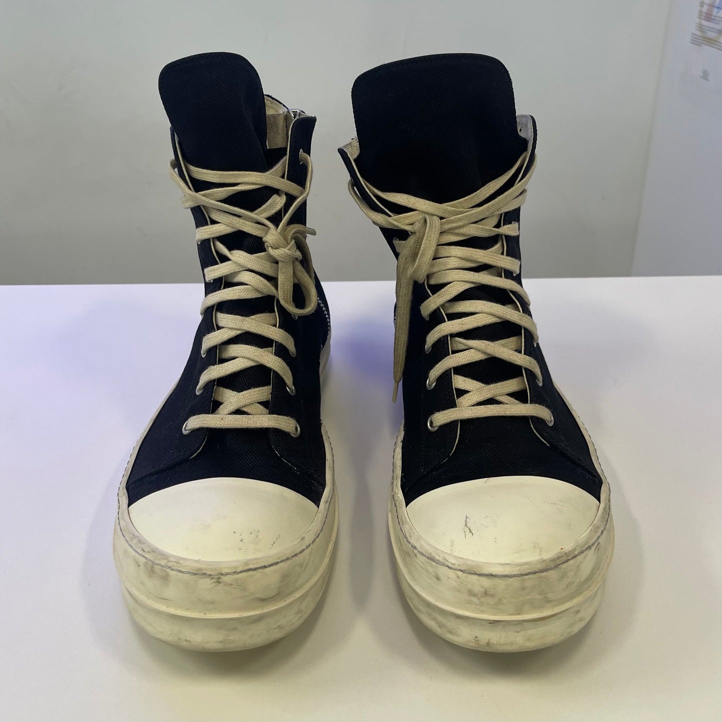 Rick Owens DRKSHDW Canvas Ramones (USED NO BOX)