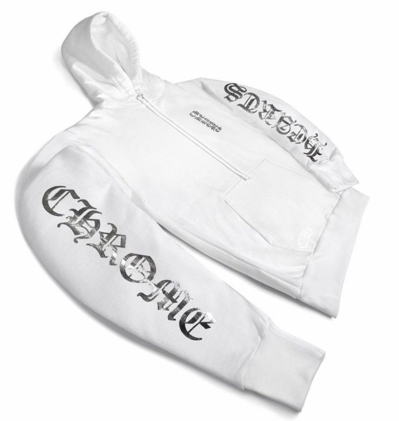 Chrome Hearts White Foil Print Hoodie