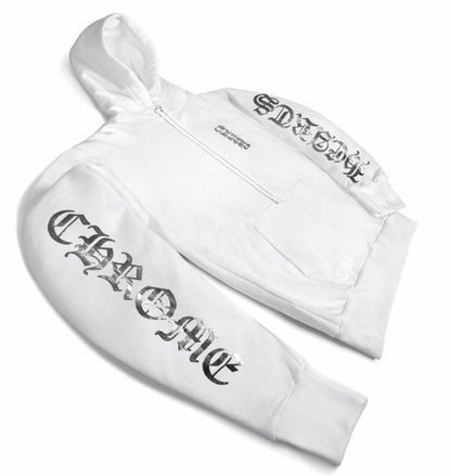 Chrome Hearts White Foil Print Hoodie