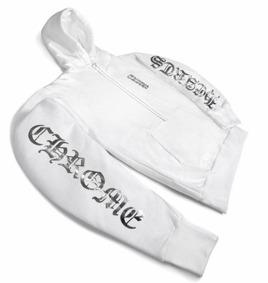 Chrome Hearts White Foil Print Hoodie
