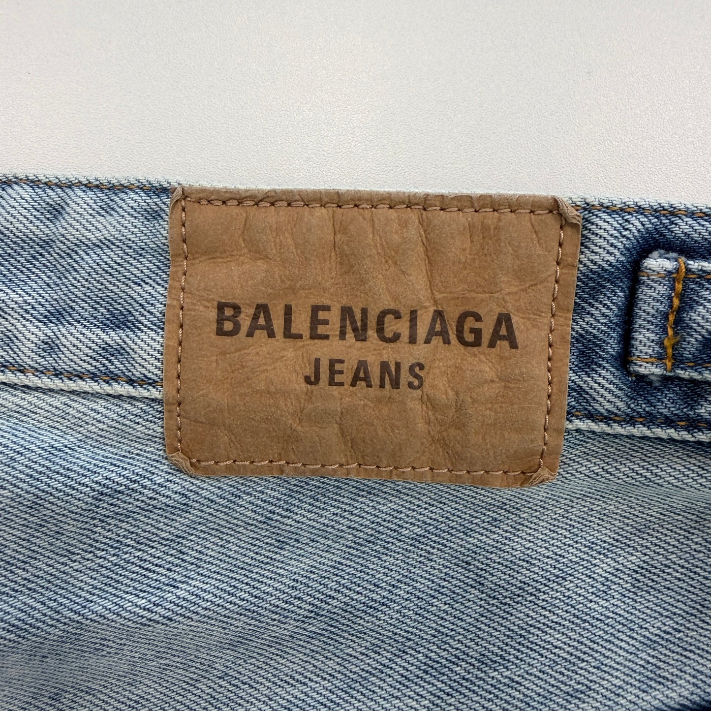 Balenciaga Wide Leg Skater Denim Shorts