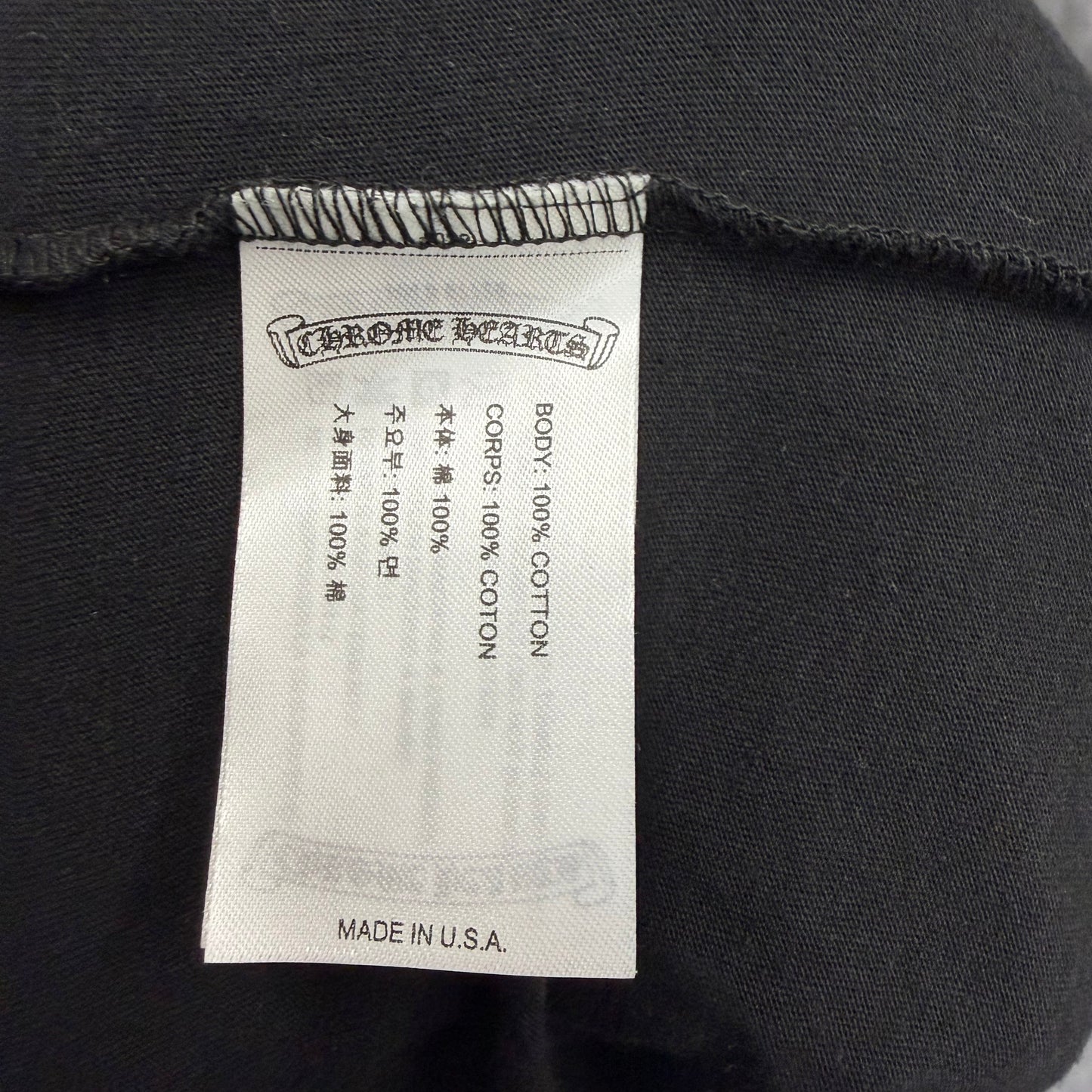 Chrome Hearts Scroll Logo Long sleeve tee