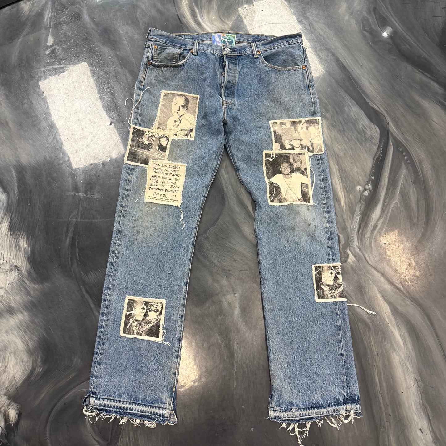 Better With Age Revolt Patchwork Denim Jeans