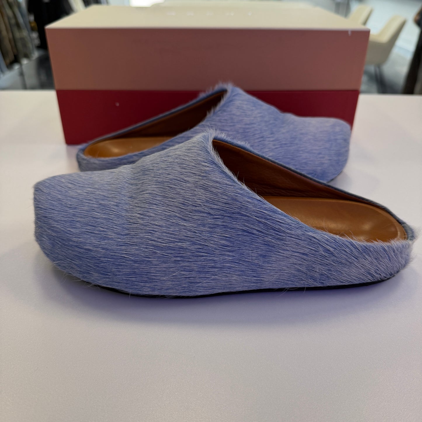 Marni Fussbett Sabot Mules Blonde Blue (USED)