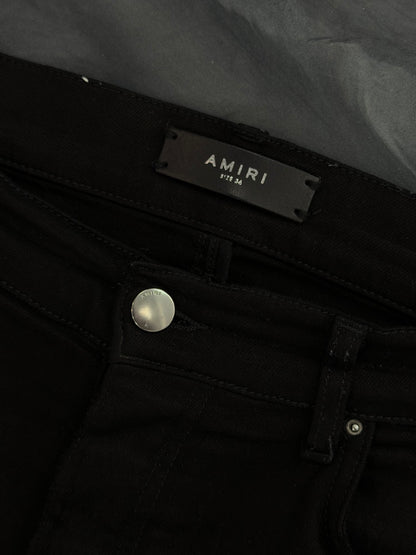 Amiri Black/White Striped denim