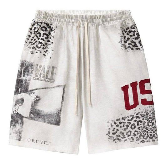 Vale Forever Cheetah Sweat Shorts Grey