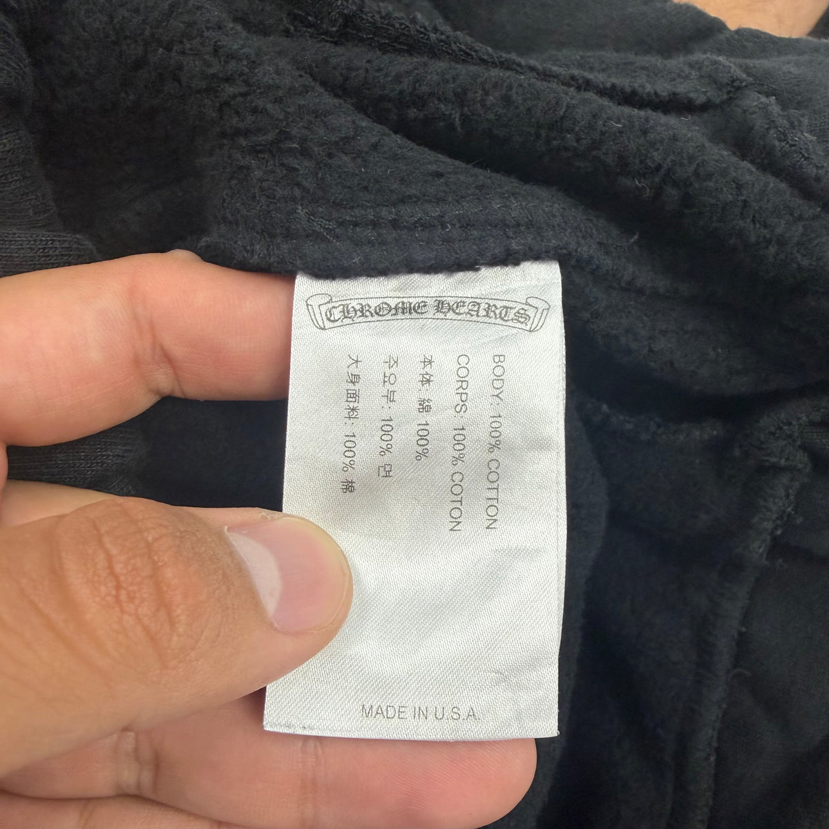 Chrome Hearts Online Exclusive Black & Blue Horseshoe Logo Sweatpants