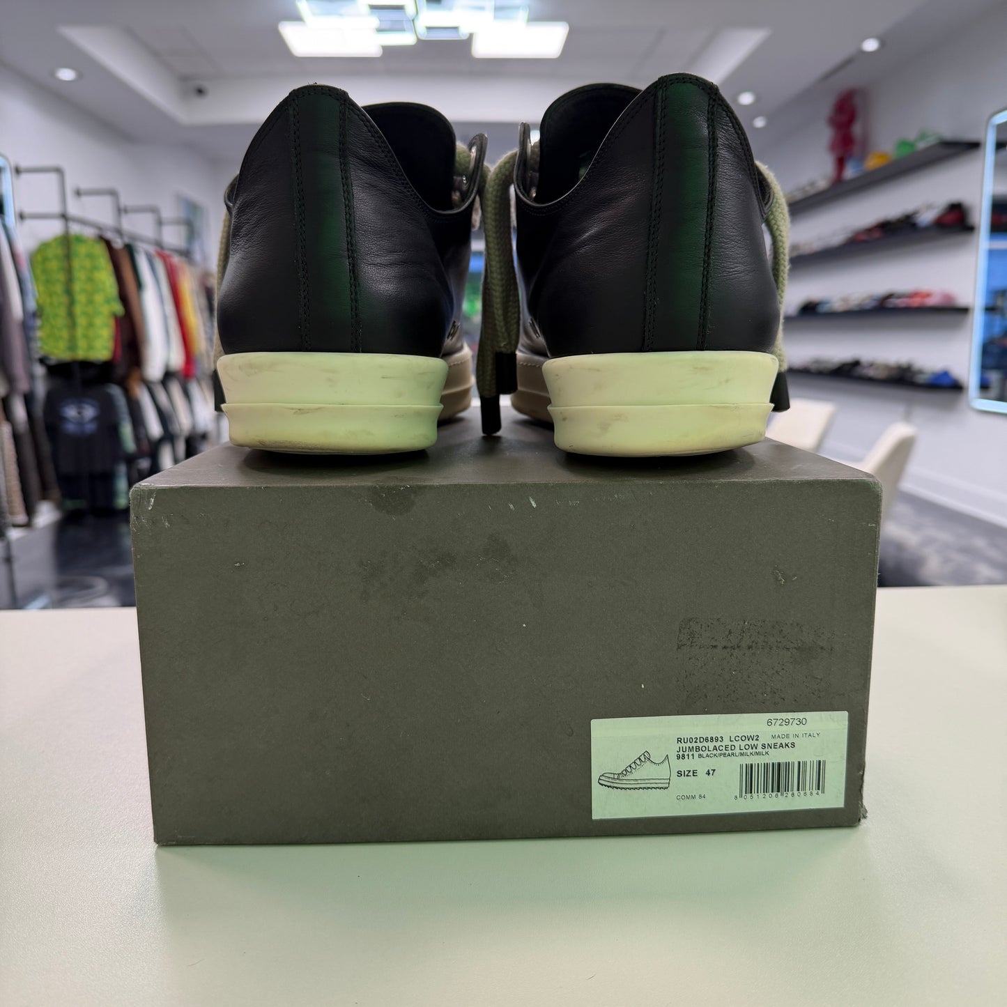 Rick Owens Porterville Jumbo Laced Ramone Low Black Pearl (Used)