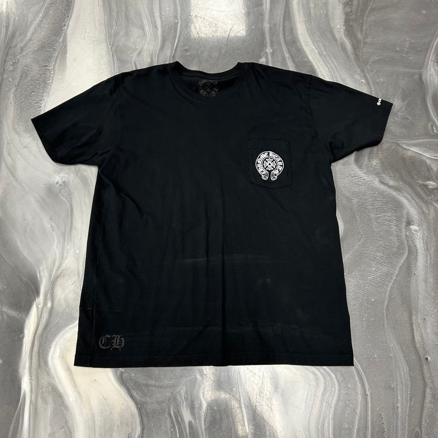 Chrome Hearts Horseshoe Logo Pocket T-Shirt Black