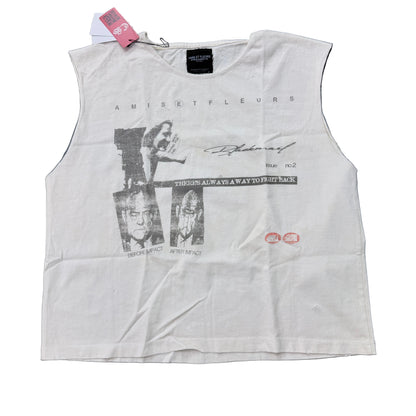 AMIS ET FLEURS "IMPACT" cutoff t-shirt