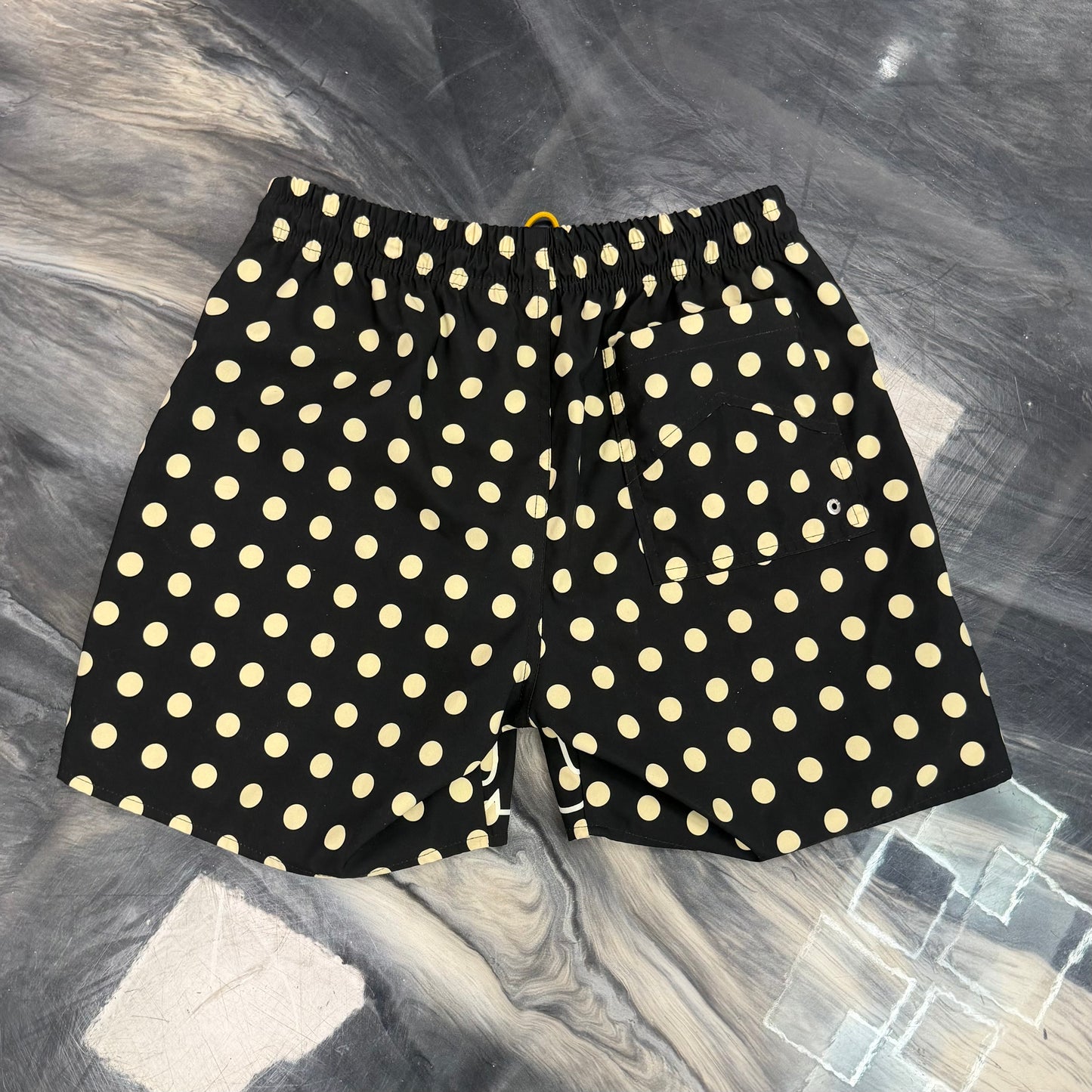 Rhude Logo Polka Dot Swim
Shorts Black/White