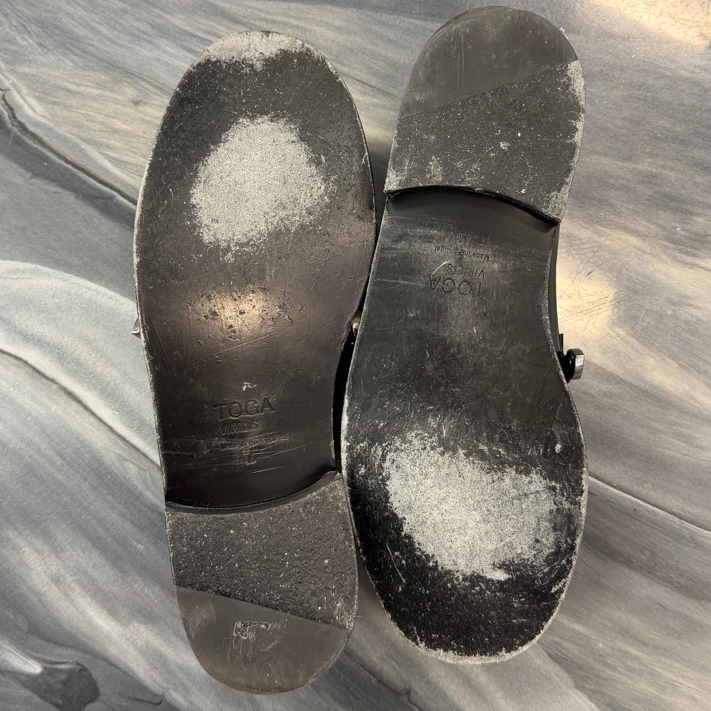 TOGA VIRILIS Black Metal Loafers (Used)(No Box)