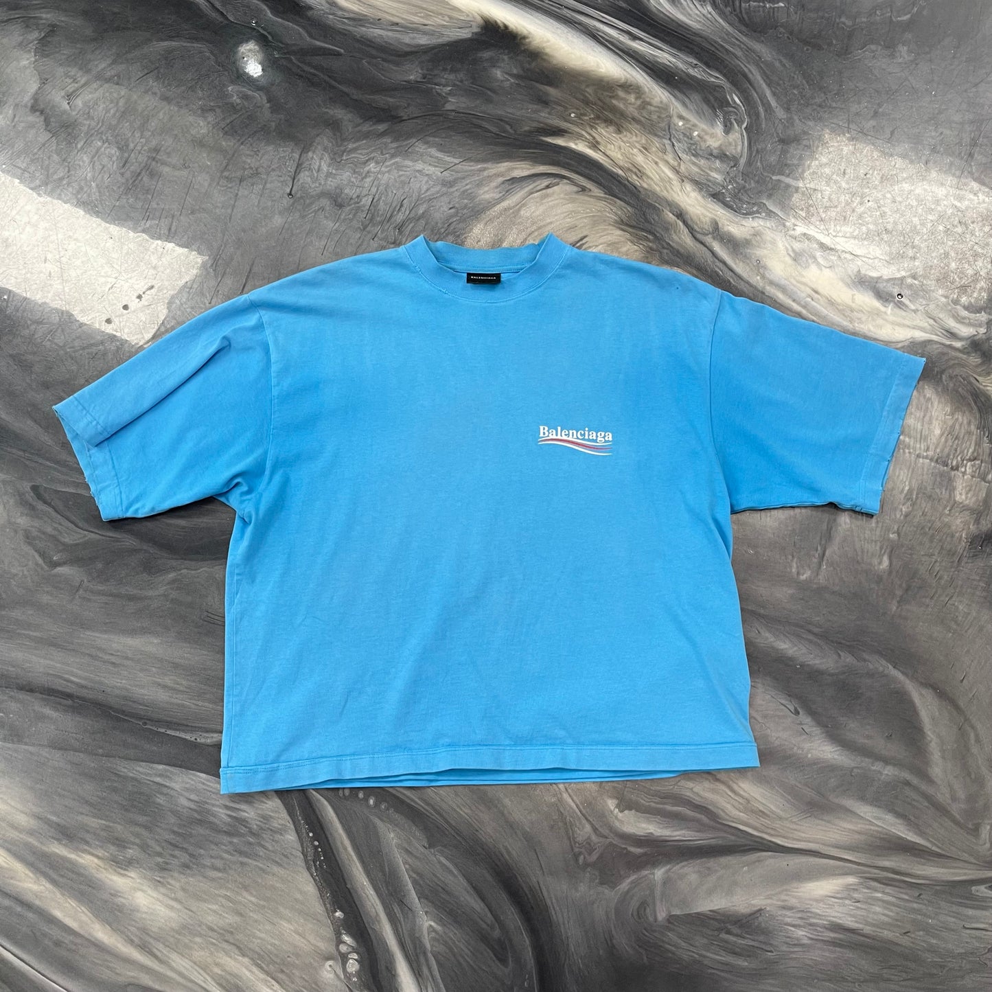 Balenciaga Campaign Oversize Tee Blue