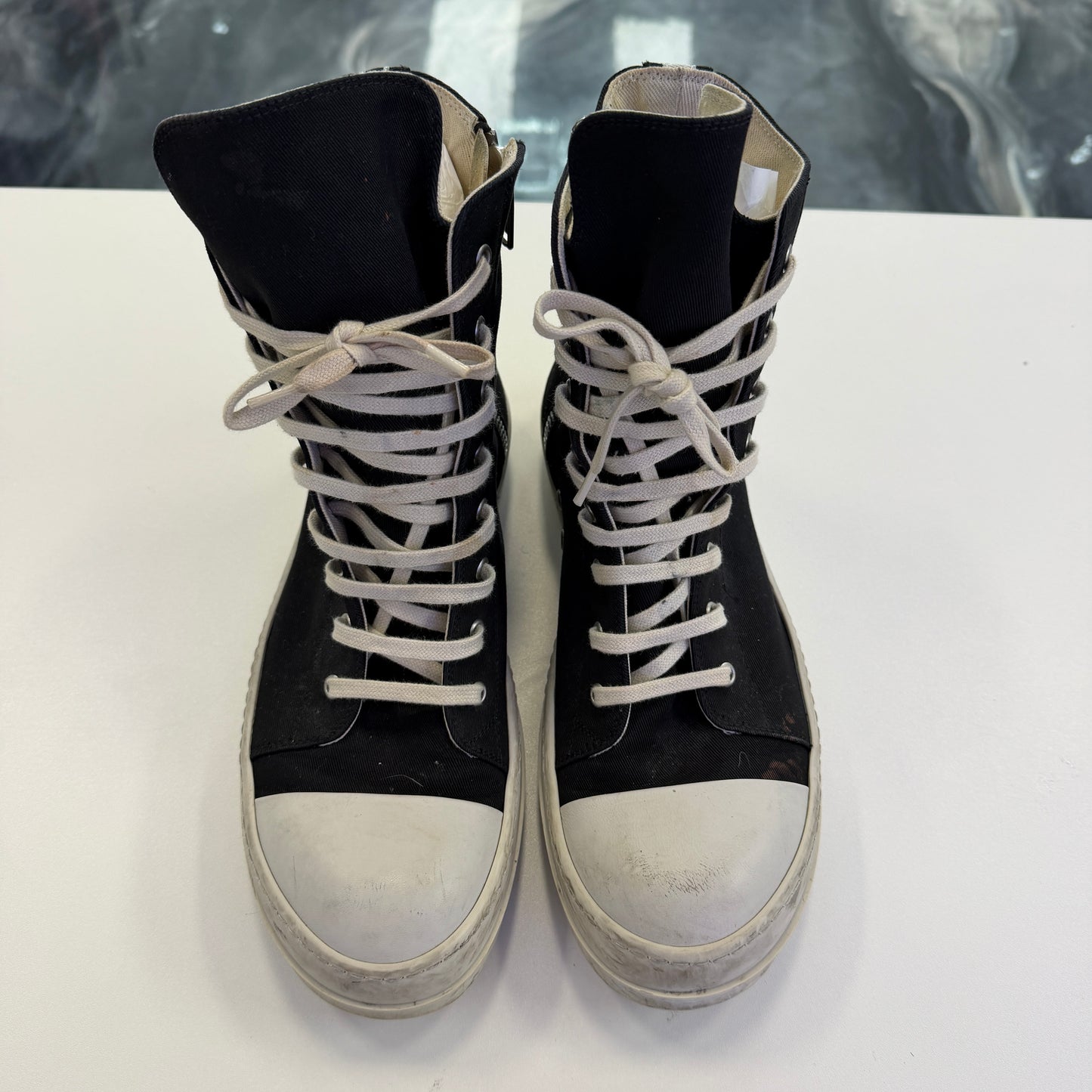 Rick Owens DRKSHDW Canvas Ramone High Top Sneaker (Used)(No Box)